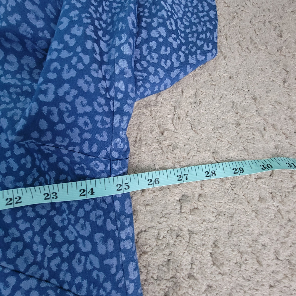 Chicos Womens 4 Blue Long Sleeve Coolmax No Iron Stretch Shirt Dress - Picture 5 of 12
